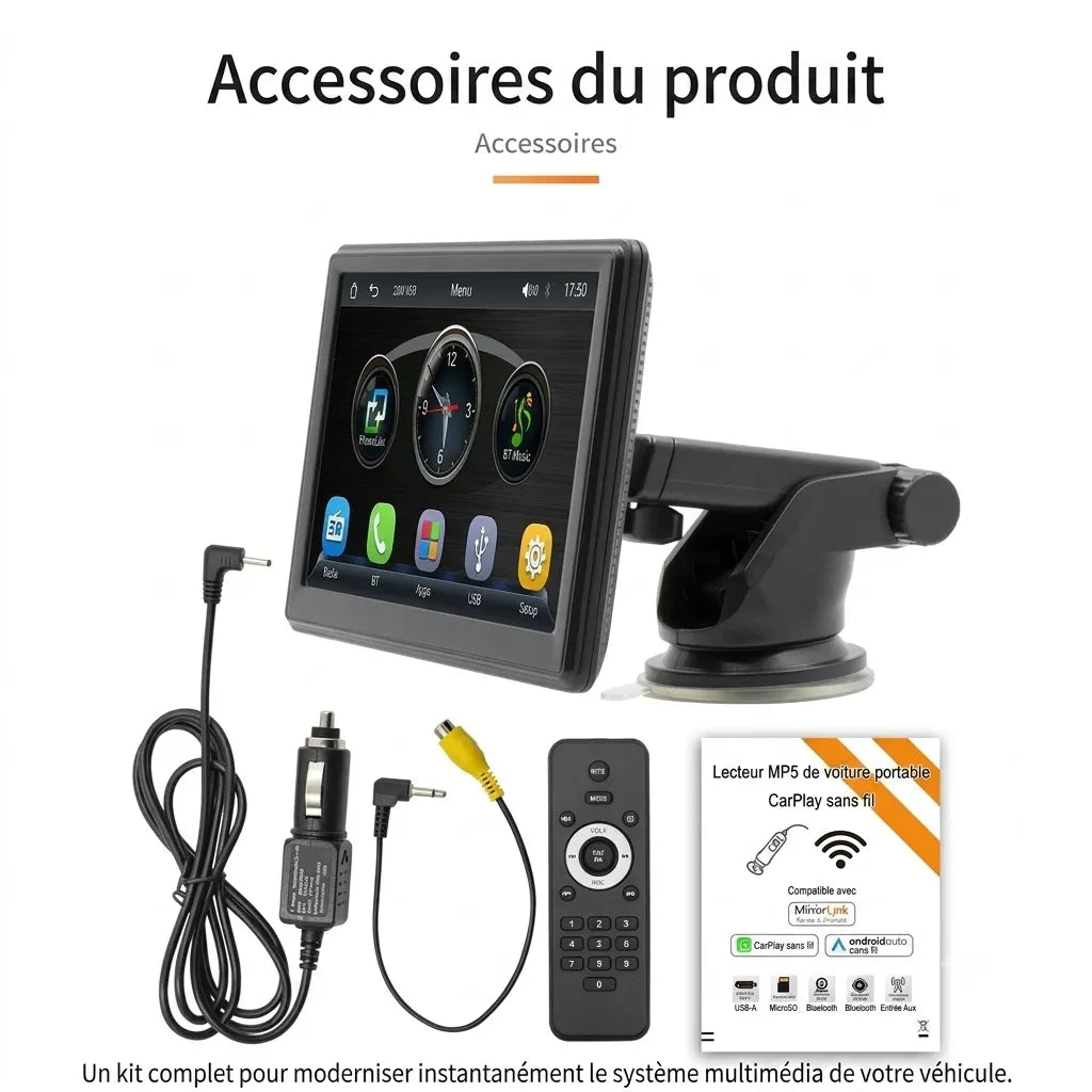 AutoLink Pro™ – Écran Tactile Bluetooth pour Véhicule Avec Caméra de Recul