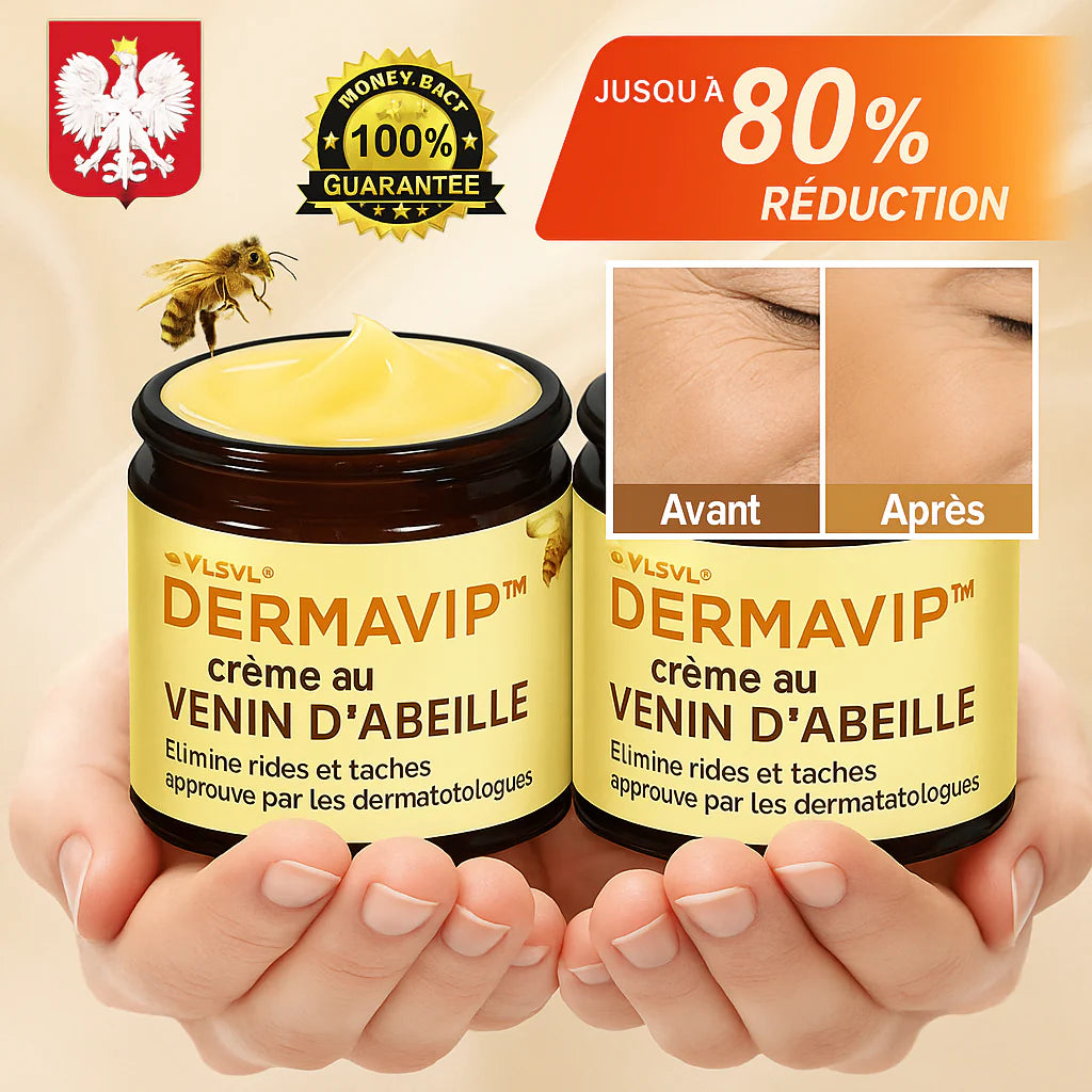 Dermavip™ Crème au Venin Dermavip™ Crème au Venin d’Abeille | Élimine rides et taches en 3 minutes – approuvé par les dermatologues!