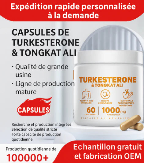 Capsules de testostérone turkestérone tongkat ali - Puissance, Énergie & Croissance Musculaire