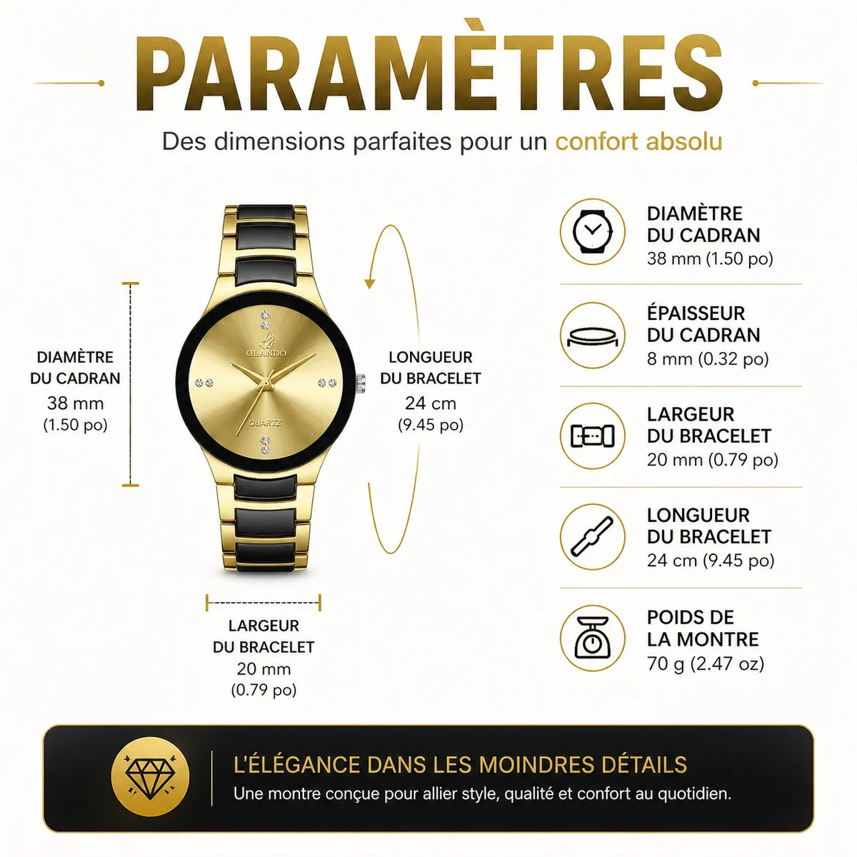 Montre Homme Luxe – Bracelet Acier Inoxydable Élégant | Quartz Précis