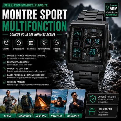Montre Numérique Élégante au Design Moderne