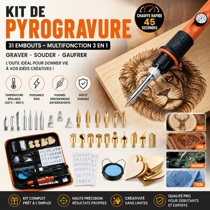 CreativeBurn™ | Kit Complet de Pyrogravure et Soudure