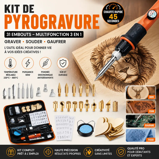 CreativeBurn™ | Kit Complet de Pyrogravure et Soudure