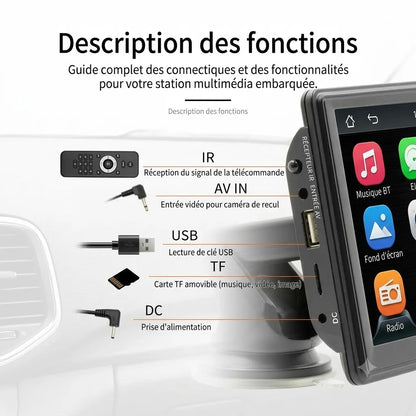 AutoLink Pro™ – Écran Tactile Bluetooth pour Véhicule Avec Caméra de Recul
