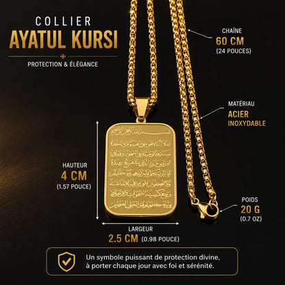 Collier Ayatul Kursi™ – Protection Divine et Élégance