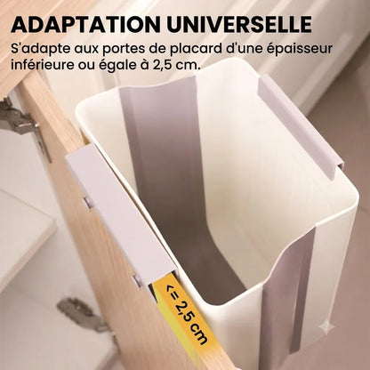 Poubelle Suspendue Pliable 3 en 1 – Grande Capacité & Gain de Place pour Cuisine