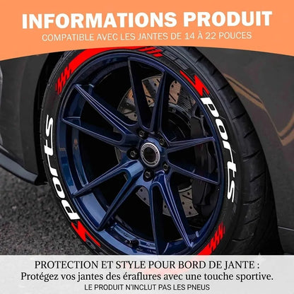 Autocollants de Pneus Effet 3D – Style Performance