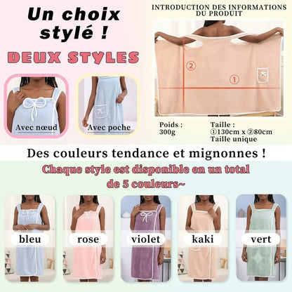 Serviette Enveloppante Femme – Confort Après la Douche