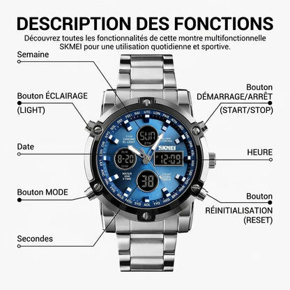 Montre Chronographe Homme Style Business & Sport