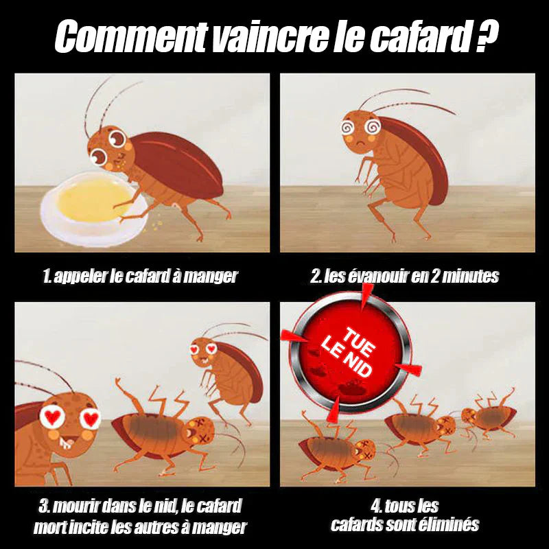 Piège Anti-Cafard Révolutionnaire – Chasse les cafards ou Élimine le Nid en 48h, Sans Odeur ni Risque