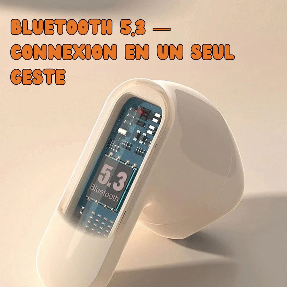 Écouteurs Bluetooth Intelligents Avec Boîtier À Écran HD – Son Clair, Commandes Tactiles & Minuteur Intégré