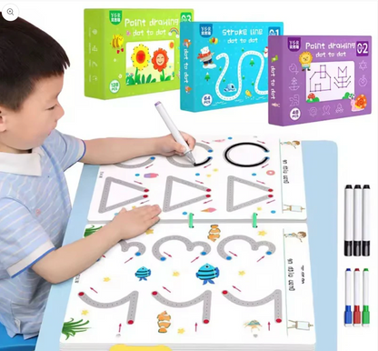 Livre de traçage réutilisable pour les enfants