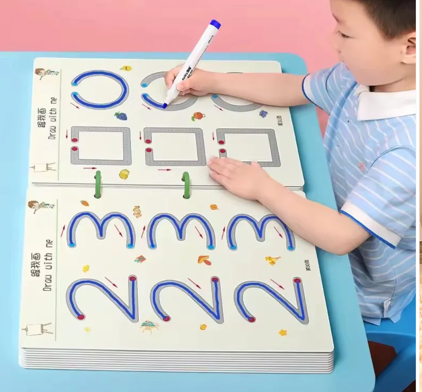 Livre de traçage réutilisable pour les enfants