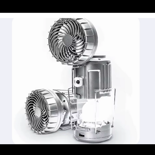 Lampe Multifonction 3-En-1 – Lumière, Ventilateur & Powerbank Intégrés