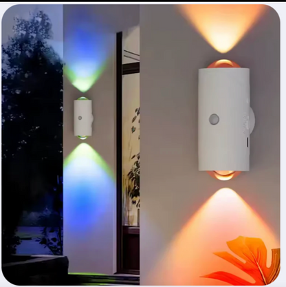 Lumière RGB Murale Avec Détecteur De Mouvement – Rechargeable & Décorative Pour Escaliers, Porche Et Maison