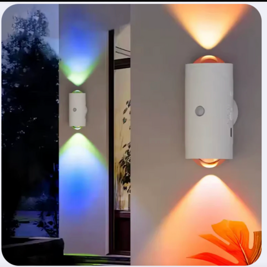 Lumière RGB Murale Avec Détecteur De Mouvement – Rechargeable & Décorative Pour Escaliers, Porche Et Maison