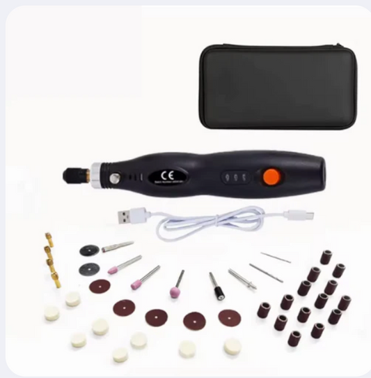 Mini Perceuse Électrique Rechargeable Gravure, Polissage Et Sculpture Sur Bois – Idéale Pour Le DIY Et Les Projets Créatifs