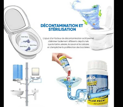 Déboucheur Nettoyant Puissant pour Éviers et Canalisations
