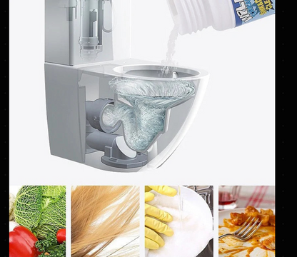 Déboucheur Nettoyant Puissant pour Éviers et Canalisations