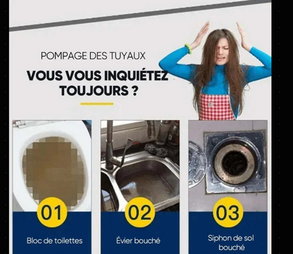 Déboucheur Nettoyant Puissant pour Éviers et Canalisations