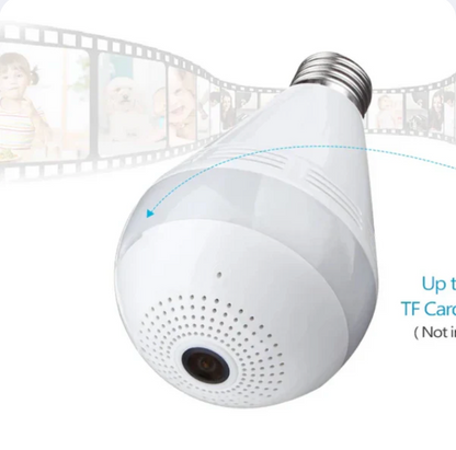 Caméra WiFi Lampe 360° Full HD Avec Vision Nocturne – Surveillance Discrète, Panoramique & Connectée