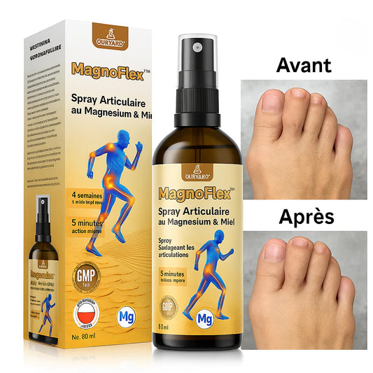 MagnoFlex™ Spray Articulaire au Magnésium & Miel | Répare vos articulations douloureuses en 10 minutes!
