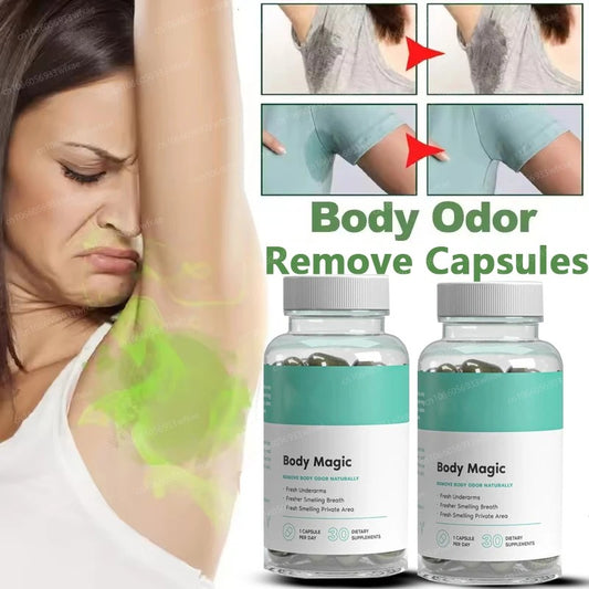 Les capsules de chlorophylle éliminent les odeurs corporelles